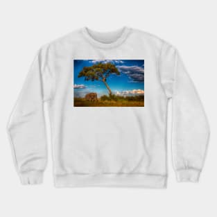 African Elephant in the Bush Crewneck Sweatshirt